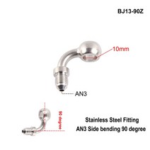 유압 모터 감속 AN3 바이크 오토바이 자전거 브레이크 오일 호스 라인 밴조 피팅 m10x1 스테인레스 스틸 10mm 스포츠 엔터테인먼트 활동 부품 안전한 내구성, [01] BJ13-90Z, 01 BJ13-90Z
