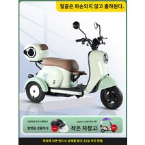 소형 전기스쿠터 역삼륜 출퇴근용 스쿠터 오토바이 배달, 디럭스 에디션 48 베어 카(무전기 배송비 미포함)