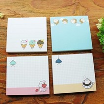 아트박스/캐릭터프렌즈 라비디저트샵 메모지, 화이트 3색레페