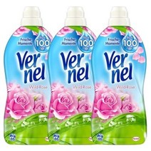 버넬 고농축 섬유유연제 와일드로즈 1.7L X 3