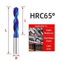 전동 핸드 가정용 드릴 세트 굴착 홀 텅스텐 카바이드 비트 티타늄 금속, 2.8mm+HRC65
