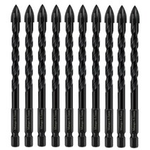 망고테크 만능 드릴 비트 6.5mm 10개입 4날 고강도 포세린타일 폴리싱타일 칼블록 콘크리트 타일 유리 철 대리석 석재 전동드릴 기리 몬스터비트, 10개