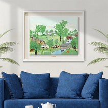 위아트 모지스 할머니 명화 거실 인테리어 그림 액자 12종, 7.모지스_추수감사절