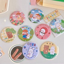 휴대용 캐릭터 미니 화장품 사은품 판촉 손거울 KK490, 캐릭터 미니 손거울_6.플라워 소녀