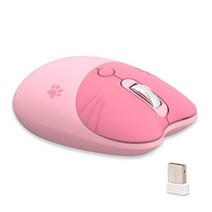 무료배송Mofii 2.4G 무선 마우스 M3 게임용 인체 공학적 오피스 자동 수면 저소음 1600 인치 당 점 (데스크, 03 분홍색, 한개옵션1