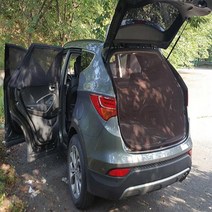 차량 차박 모기장 M 레니게이트 컴패스 랭글러 X1 X4 Q5 티구안, 트렁크 모기장 블랙(대)