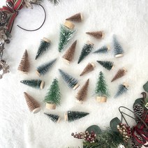 한소픈 미니어처 트리 솔트리 핀란드 크리스마스 소품겨울 인테리어 장식 성탄절, 화이트그린