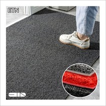 친환경 PVC 쿠션 수분차단 미끄럼방지 먼지&모래긁기 충격흡수 현관매트 발매트, 100x120cm, 레드
