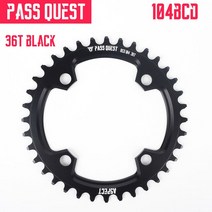PASS QUEST 04BCD MTB 산악 자전거 좁은 와이드 체인 링 스프로킷 32T 36T 40T 42T 46T 48T 크랭크셋 치아 플레이트 부품, BLACK 36T