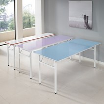 은혜가구 프라임 다용도 일자 접이식 테이블 공부 책상 사무용 식탁 2인/4인/6인용, 멀바우_화이트다리