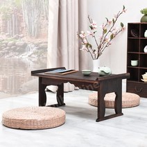 전통찻상 수공예 감성 빈티지 교자상 밥상 좌식 다도상, 레트로 트럼펫