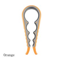 뚜껑 나사 오프너 1 개 미끄럼 방지 4 in 1 요리 액세서리 다기능 병따개 병따개 주방 가제트 휴대용 다양한 요리 도구, 주황색