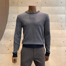 인디안 면혼방 솔리드라이크한 투톤 믹스 외관의 라운드넥 니트 MIVBRYS1261 55