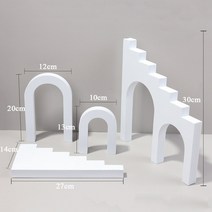 100 여러 가지 빛깔의 폴리머 폼 소품 NetRed 포즈 장식품 Fotografia 3D 큐브 촬영 장식, [01] White 4 pcs