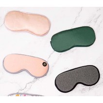 온열안대 눈 온열기 수면안대 피로 안구건조증치료기, 리프 뽕나무실크원단 4단온도조절 타이머