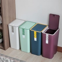 인테리어 원터치 슬림 휴지통 10L 4color _[마크트], 피노 슬림 휴지통_와인