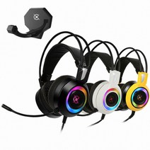COX CH50 가상 7.1채널 RGB 게이밍 헤드셋 LED 블랙