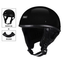 덱스톤500tx 시스템 헬멧 하프 페이스 빈티지 오토바이 헬멧 레트로 독일 Kask 카페 레이서 스쿠터 크루저 초퍼 매트 블랙 EPS 안감 도트 승인, M, Gloss black1
