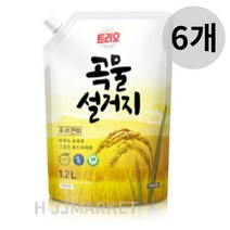 트리오 곡물설거지 우리현미 주방세제, 7.2L, 30개