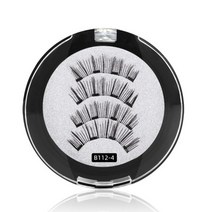 재사용 할 수 있는 자연스러운 자석 속눈썹 수제 인조 마그네틱 메이크업 셀프 연장 속눈섭, 원 컬러, 17.B112-4