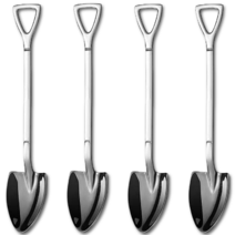 엘리 티스푼 디저트 포크 세트 카페감성 홈카페, 4개입, 삼각 스푼