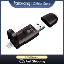 지문인식USB FANXIANG 1 테라바이트 3 2 Gen2 타입 C FP651 샴페인 실버 암호화 고속 솔리드 스테이트 U 디스크 읽기 550 메가바이트/초 모빌, 02 256GB