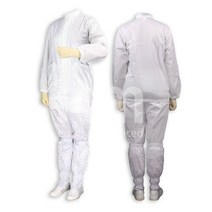 케이엠 방진복 크린룸 작업복 무진복 보호복 투피스01, 하늘_주머니없음_XL