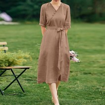ZANZEA 여성 데일리 캐주얼 A라인 브이넥 반소매 미디 원피스