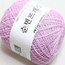 더울 뜨개 구정 도일리 면실 순면뜨개실 40수, 439연보라, 1개