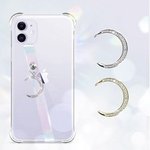로윈 휴대폰 핑거스트랩 +1 클래식줄 하나더 오로라 크리스탈 팬던트 키링 핸드폰스트랩, D1 골드문
