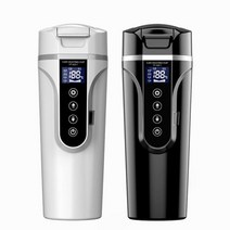 차량용커피포트 12V 자동 컵 히터 전기 난방 병 음료수 열 주전자 머그 라이터 케이블 여행 350/400/450/50, 07 DC12V 450ML Black A