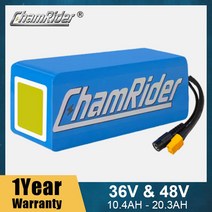 전동킥보드배터리 ChamRider 36V Ebike 배터리 48V 20A 30A BMS BaFang 500W 700W 18650 21700 셀 리튬 팩 자전거 전기 스쿠터, 폴란드, 36V 13AH, 1개