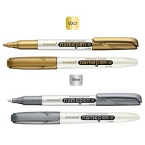 네임펜M금색/은색/화이트 1타(12개)(유성펜 1.7mm ), (모나미)네임펜M 은색1타(12개)유성펜