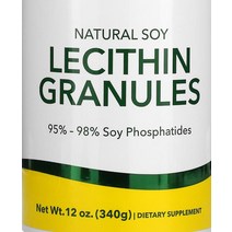 NaturesPlus 천연 대두 레시틴 과립 340g(12oz), 34012정
