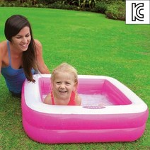인텍스 에어 미니 풀장 85x23cm 유아용 색상랜덤배송 핑크 그린 홈 수영장 실내 풀 튜브, 상세페이지 참조