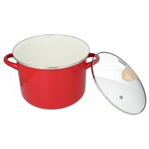 편수냄비 니토리 이토리홈 라지 법랑냄비 찌개냄비 가정용 다용도 양수/편수 에나멜냄비, 04 빨강 양손잡이 법랑 냄비22cm