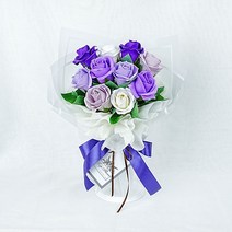 퍼플 장미 파타야 비누꽃다발 발렌타인데이 화이트데이 로즈데이 생일 기념일 선물