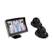 사이드 미러 카메라 USB 화물차 서라운드뷰 모니터, 5인치 스크린 + 좌우측 카메라 + 시가잭