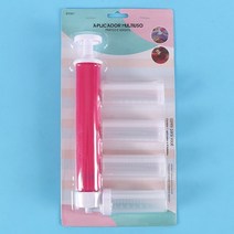모나카깍지 앙금 플라워 벚꽃 깍지 짤주머니 베이킹 재료 케이크에 대 한 새로운 4pcs 수동 브러시 반짝이 장식 diy 스프레이 튜브 케이크 브러시 펌프 컵 케이크 디저트 주방, 로즈 레드