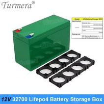 Turmera 12V 32700 Lifepo4 배터리 보관함 4S 20A BMS 니켈 무정전 전원 공급 장치 또는 바이크 오토바이 용 홀더 포함, [06] Black Bracket