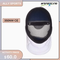 WSFENCING 펜싱 마스크 성인 얼굴 보호 헬멧 CE 인증 장비 350NW, 없음, 2.XS - detachable lining