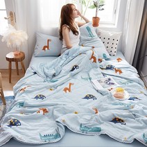 차렵이불 여름담요 시원한여름이불 시원한이불 4종세트 워싱면 여름이불 한겹두겹 사람이불 씨덮개가 얇다 이불가능 세탁기세탁 이불 속