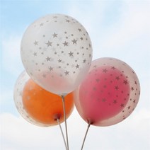 파티샵 투명 별 풍선 12인치 (약 30cm) 100개입