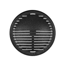 슈퍼스톤 숯불용 원형 295 330 반반 코팅 석쇠 불판, 직경 295mm, 1개