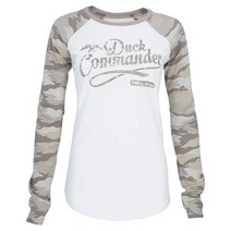 덕앤벅컴앤더 Duck and Buck Commander 여성용 앵커 래글런 티셔츠, Small