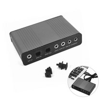 외장사운드카드 USB 6 채널 5.1 / 7.1 서라운드 외부 사운드 카드 PC 노트북 데스크탑 태블릿 오디오 광학, 2번
