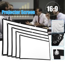 EKASN 빔 프로젝터 스크린 80인치/100인치+기본 버전/ 비침 방지 버전, 기본80인치(16:9)