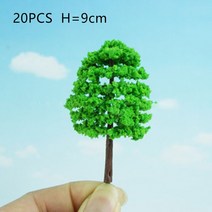 인조잔디 시공 테라스인조잔디 인조잔디매트20Pcs 미니 모델 나무 마이크로 조경 장식 기차 레이아웃 액세, 14 20pcs 9cm
