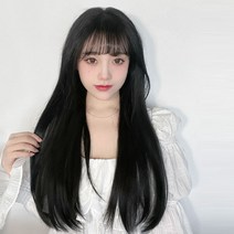 뿌이뿌이가발 러브미 생머리 피스 붙임머리 부분가발 똑딱이 여자 긴머리, 자연블랙