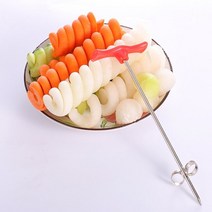 회전채칼 스파이럴라이저 야채 나선형 나이프 감자 당근 오이 샐러드 초퍼 간편한 나사 슬라이서 커터 주, 01 1pc